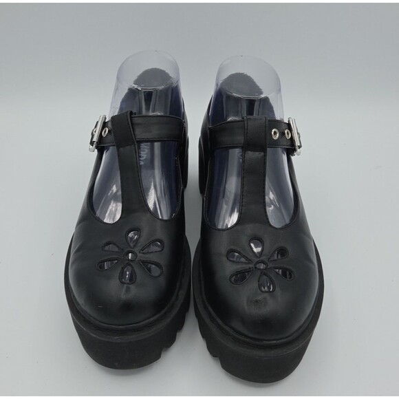 Lamoda Beauty Blossom Mary Janes dolls kill Sz 7 EUC goth witchcore gothic metal - Picture 3 of 8